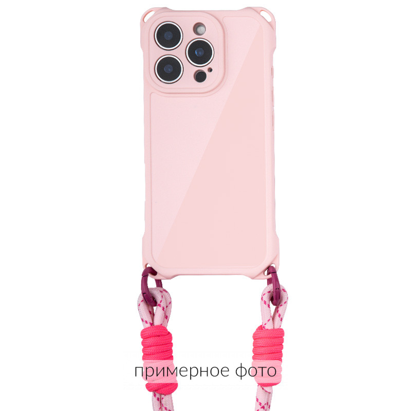 Фото Чохол TPU CrossBody with straps на Apple iPhone 16e (6.1") (Pink) на vchehle.ua