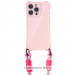 Фото Чохол TPU CrossBody with straps на Apple iPhone 16e (6.1") (Pink) на vchehle.ua