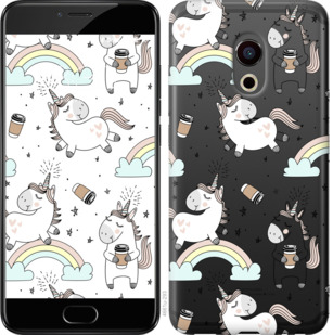 

Чехол Единорог и кофе для Meizu Pro 6 840913