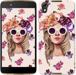 

Чехол Девушка с цветами v2 для Alcatel idol 4 190522