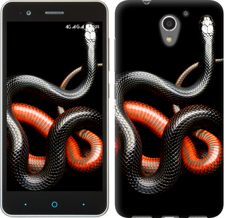 

Чехол Красно-черная змея на черном фоне для ZTE A510 482370
