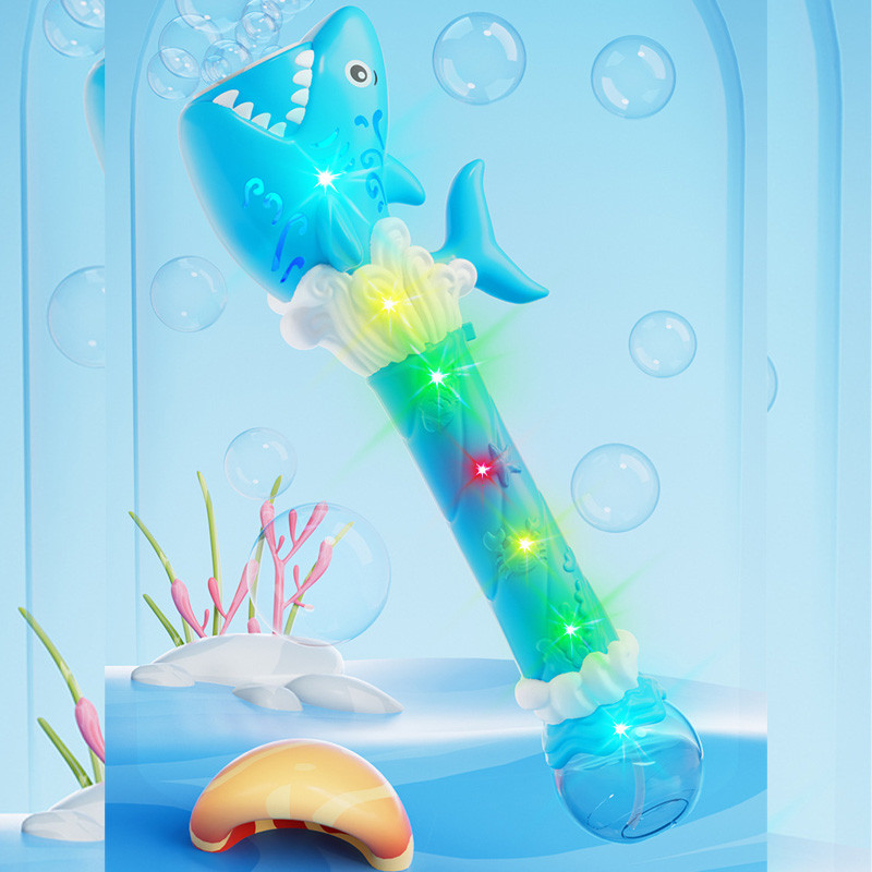 Фото Пистолет с мыльными пузырями H038 Shark + bottle 50ml (Light Blue) в магазине vchehle.ua