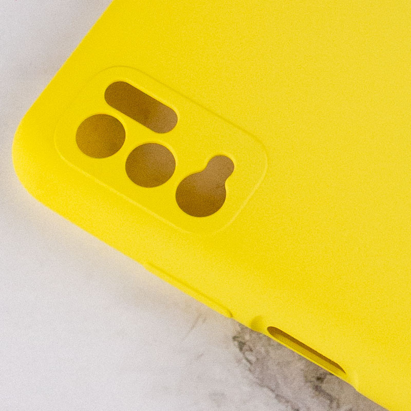 Купить Чехол Silicone Cover Full Camera (AA) для Xiaomi Redmi Note 10 5G / Poco M3 Pro (Желтый / Yellow) на vchehle.ua