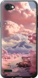 Чехол Розовые облака для LG Q6 Prime M700