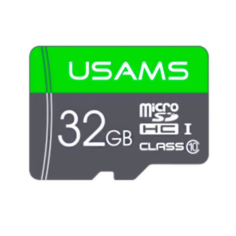 Фото Карта памяти USAMS US-ZB094 TF High Speed Card 32 Gb (по adapter) (Green) на vchehle.ua