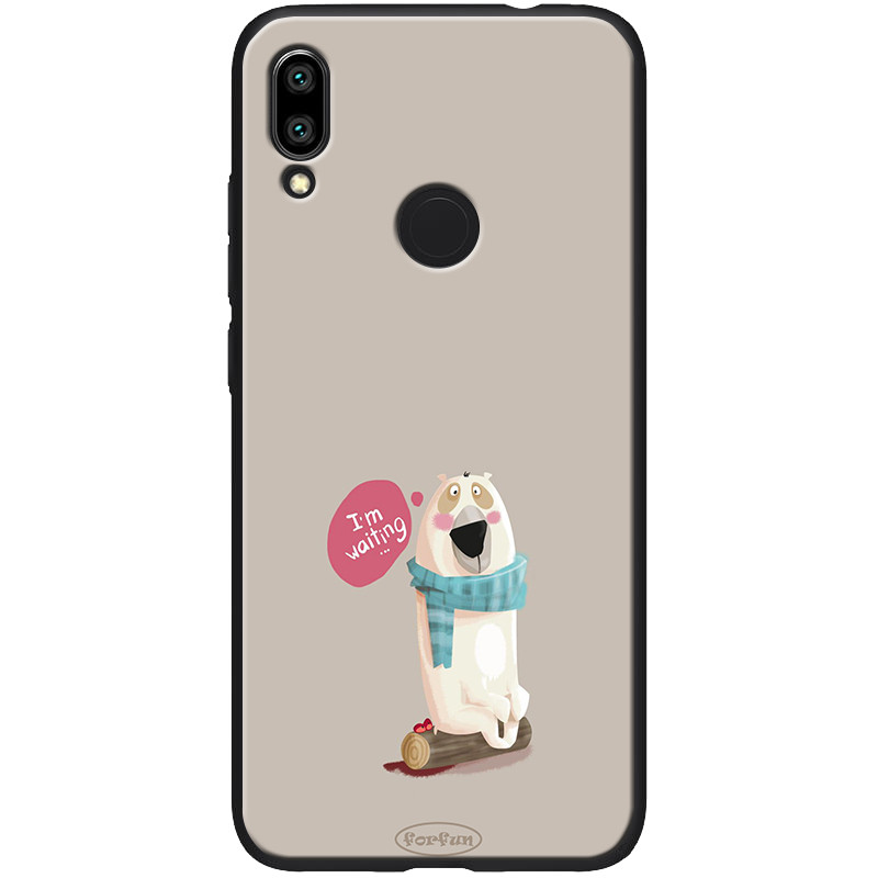 

TPU+PC чехол ForFun для Xiaomi Redmi Note 7 (I am waiting / Серый) 788389