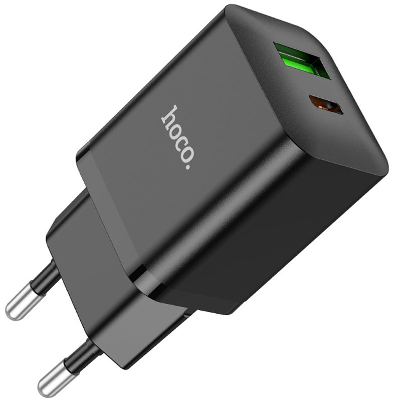 Фото СЗУ Hoco N28 Founder PD20W+QC3.0 (1USB-A/1C) (Black) на vchehle.ua