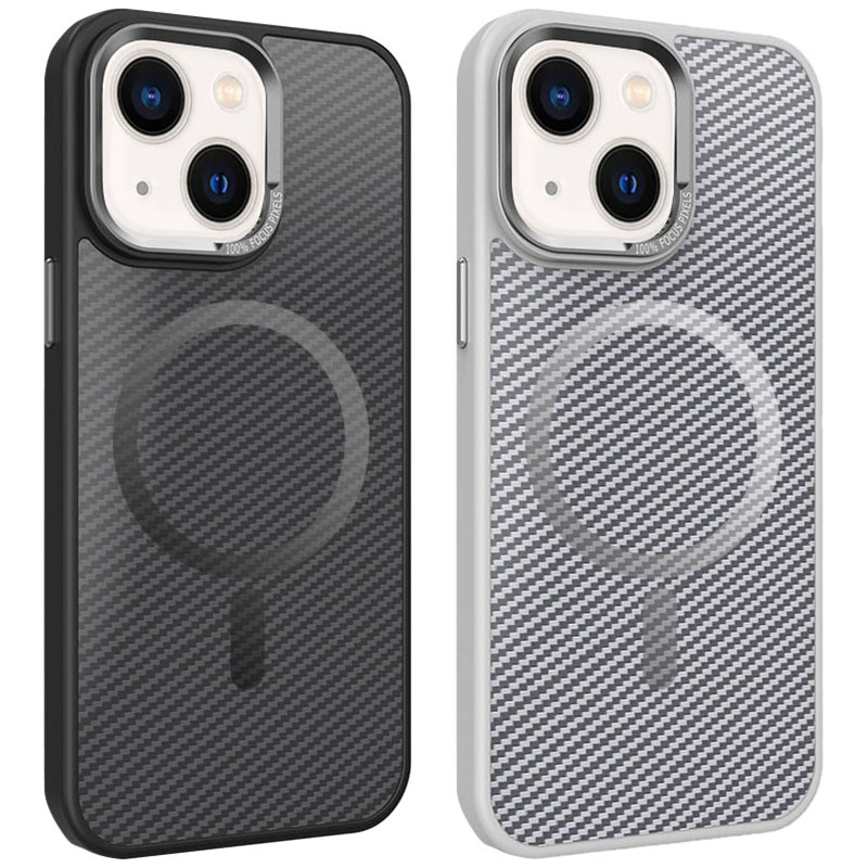 Чехол TPU+PC Carbon Mirage with Magnetic safe для Apple iPhone 13 / 14 (6.1")