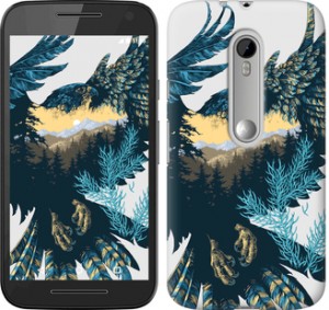 Чехол Арт-орел на фоне природы для Motorola Moto G3