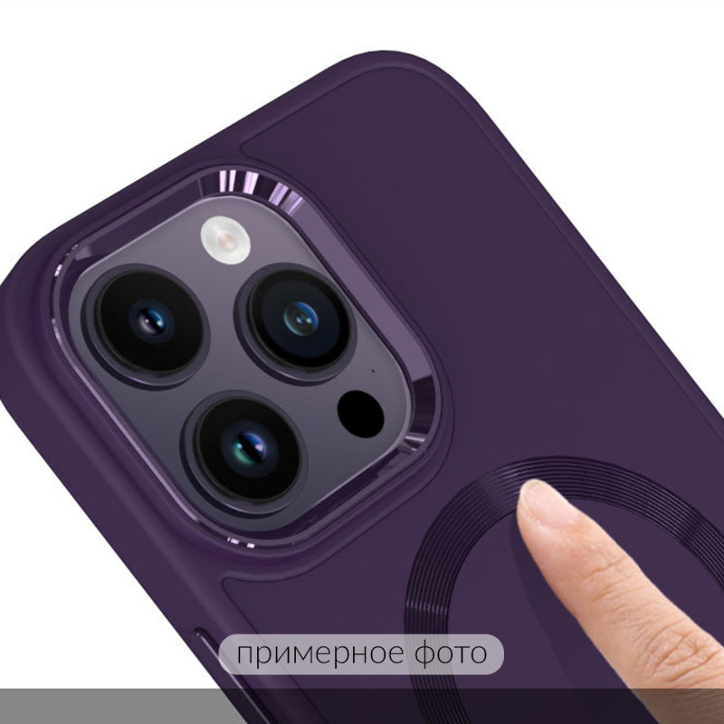 TPU чохол Bonbon Metal Style with Magnetic safe на Apple iPhone 16 Pro Max (6.9") (Фіолетовий / Dark Purple) в магазині vchehle.ua