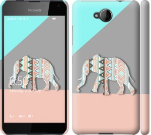 Чехол Узорчатый слон для Nokia Lumia 650