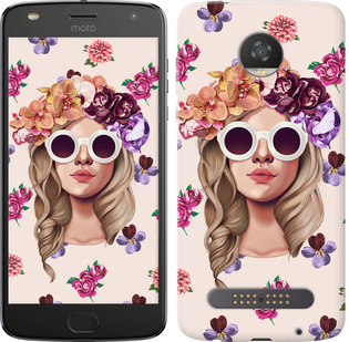 

Чохол Дівчина з квітами v2 на Motorola Moto Z2 Play 690592