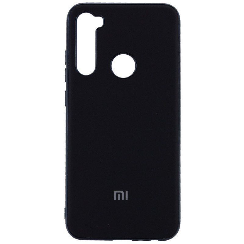 TPU чехол Matte LOGO для Xiaomi Redmi Note 8 / Note 8 2021 (Черный / Black)