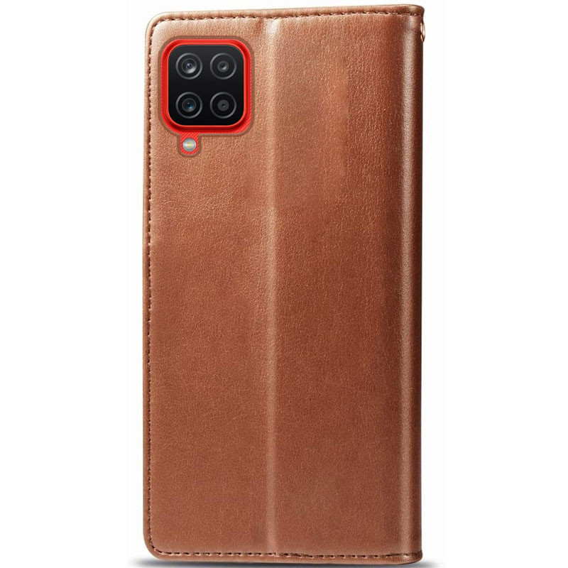 Фото Шкіряний чохол-книжка GETMAN Gallant (PU) для Samsung Galaxy A12 / M12 (Коричневий) на vchehle.ua