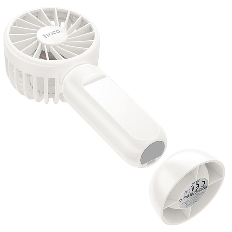 Портативный вентилятор Hoco HX60 Nimble portable handheld fan 1200 mAh (White) в магазине vchehle.ua