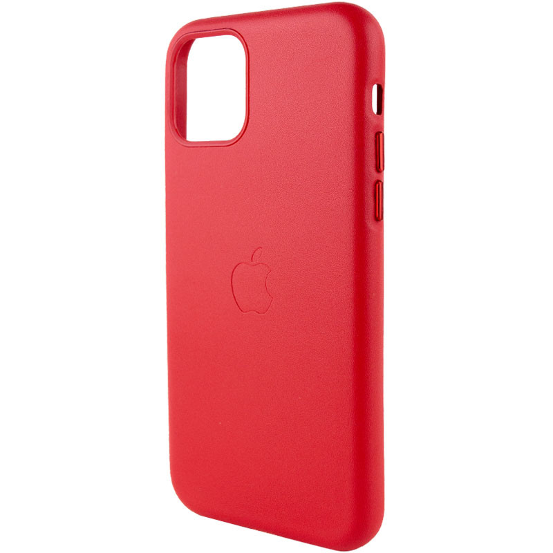 Шкіряний чохол Leather Case (AA Plus) на Apple iPhone 11 Pro Max (6.5") (Crimson) в магазині vchehle.ua