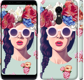

Чехол Девушка с цветами для Xiaomi Redmi 5 Plus 583175