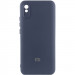 Чехол Silicone Cover Lakshmi Full Camera (AAA) with Logo для Xiaomi Redmi 9A (Темно-синий / Midnight blue)