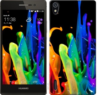 Чехол брызги краски для Huawei Ascend P7