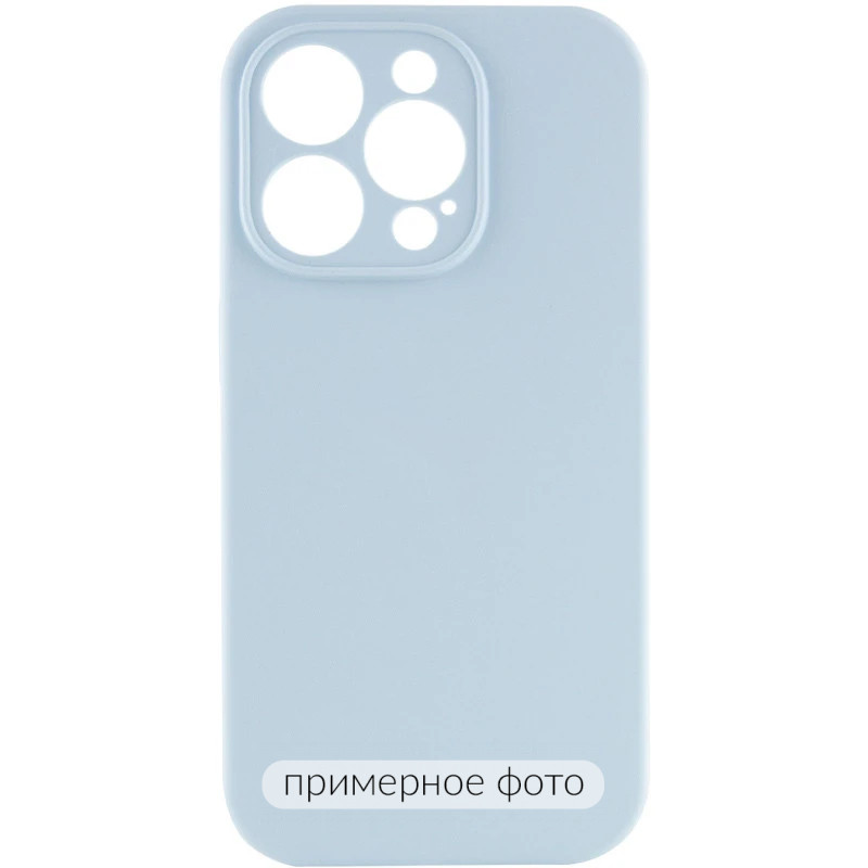 Чехол Silicone Case Full Camera Protective (AA) NO LOGO для Apple iPhone 16 (6.1") (Голубой / Sweet Blue)