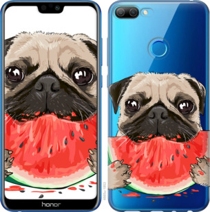 

Чохол Мопс і кавун для Huawei Honor 9i 911419
