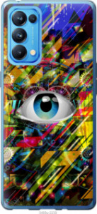 Чехол Абстрактный глаз для Oppo Reno5 Pro
