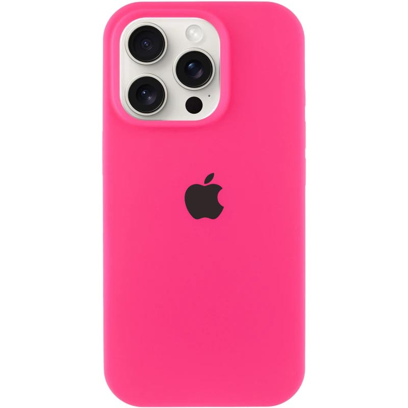 Чехол Silicone Case Full Protective (AA) для Apple iPhone 14 Pro (6.1") (Розовый / Barbie pink)