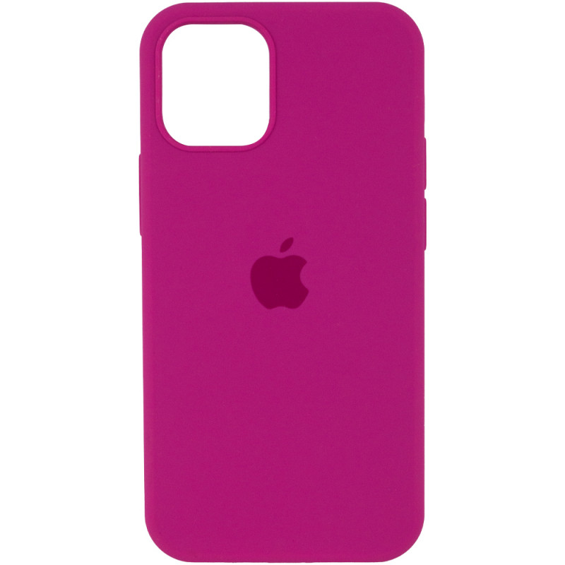 Уценка Чехол Silicone Case Full Protective (AA) для Apple iPhone 12 Pro Max (6.7") (Эстетический дефект / Малиновый / Dragon Fruit)