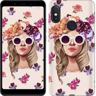 

Чехол Девушка с цветами v2 для Xiaomi Redmi Note 5 612322