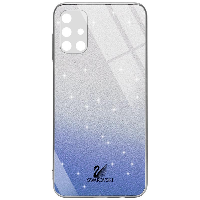 

TPU+Glass чехол Swarovski Full Camera для Samsung Galaxy M31s (Синий) 1082574