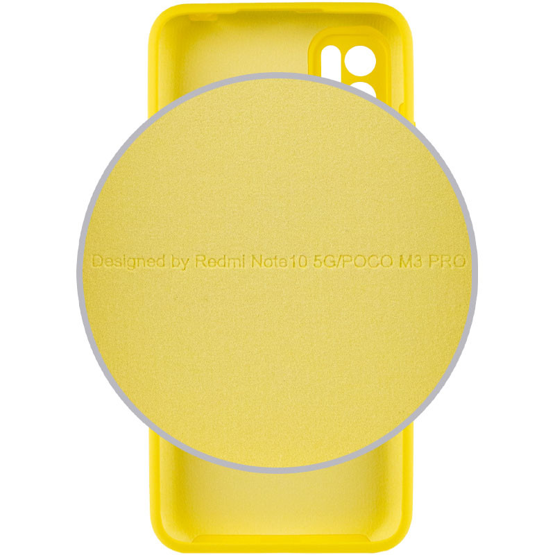 Фото Чехол Silicone Cover Full Camera (AA) для Xiaomi Redmi Note 10 5G / Poco M3 Pro (Желтый / Yellow) в магазине vchehle.ua