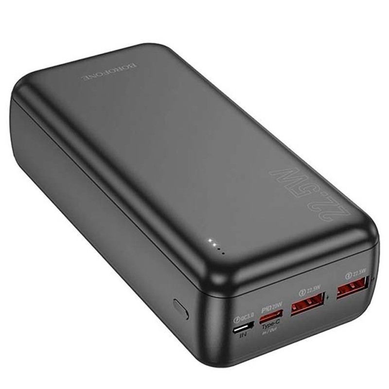 Портативний зарядний пристрій Power Bank BOROFONE BJ38B 22.5W+PD20W 30 000 mAh (Black) в магазині vchehle.ua