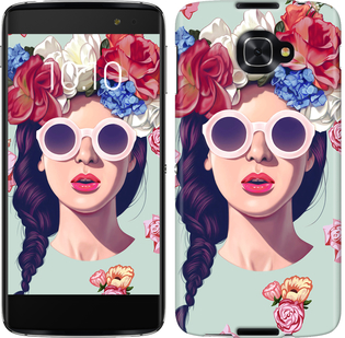 

Чехол Девушка с цветами для Alcatel idol 4s 298251