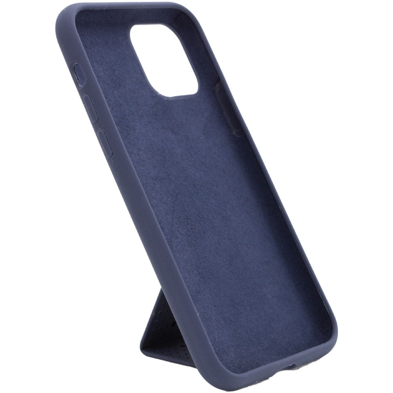 Фото Чохол Silicone Case Hand Holder на Apple iPhone 11 Pro (5.8") (Темно синій / Midnight blue) в маназині vchehle.ua