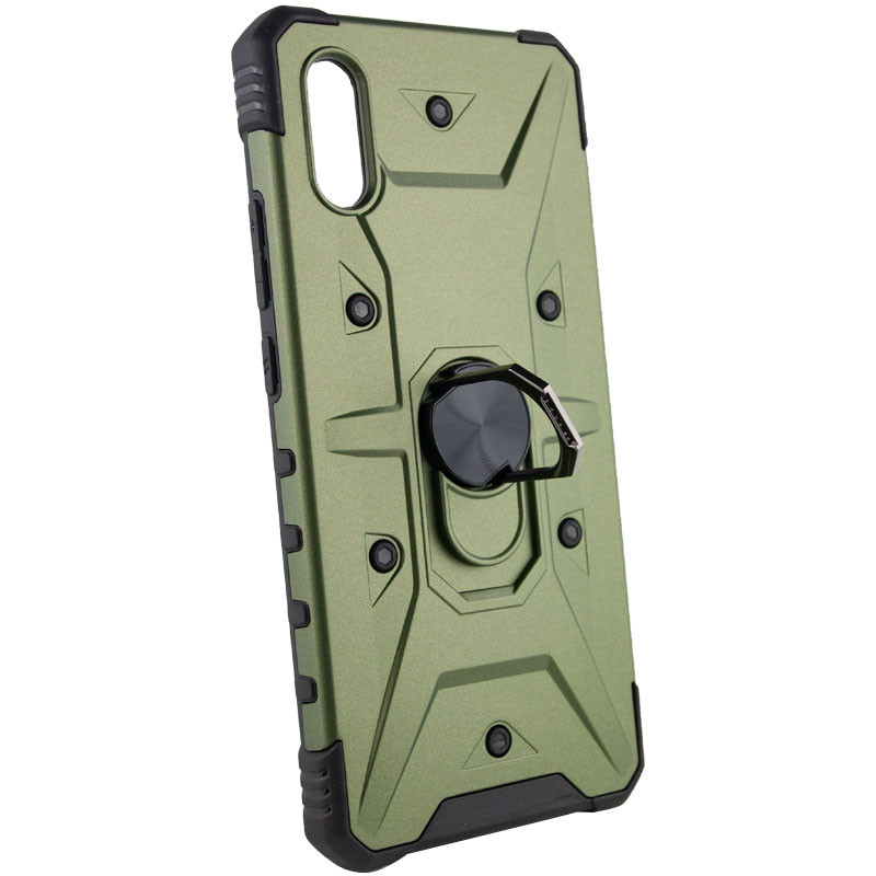 Фото Ударостійкий чохол Pathfinder Ring на Xiaomi Redmi 9A (Зелений / Army Green) на vchehle.ua