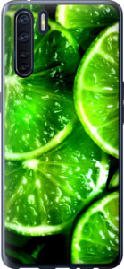 Чехол Зелёные дольки лимона для Oppo A91