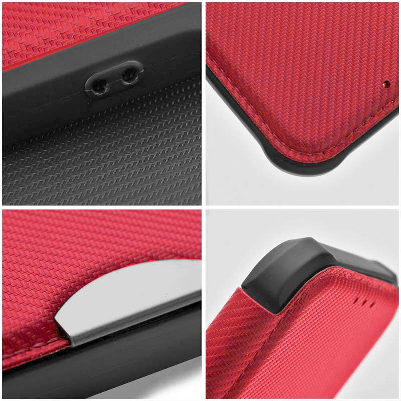 Кожаный чехол книжка GETMAN Razor (PU) для Xiaomi Redmi 13C / Poco C65 (Red) в магазине vchehle.ua