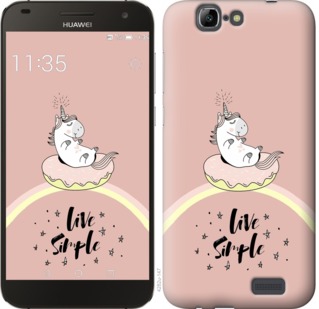 

Чехол Единорожка в пончике для Huawei Ascend G7 719556