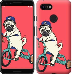 

Чехол Мопс на велосипеде для Google Pixel 3a 875573
