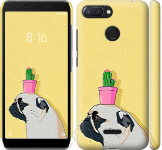 

Чохол Мопс з кактусом на Xiaomi Redmi 6 795687