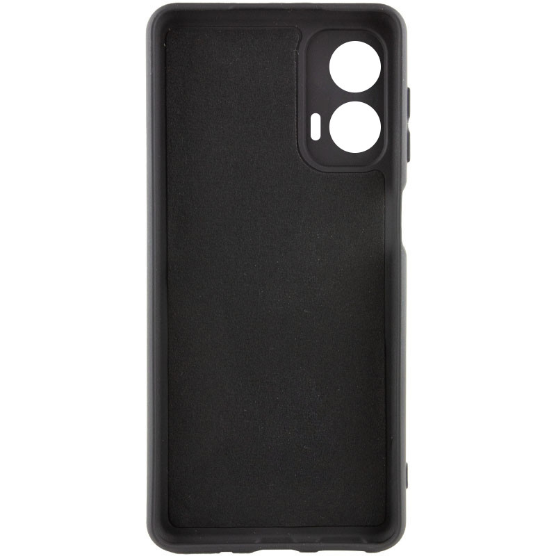 Фото Чохол TPU GETMAN Liquid Silk Full Camera на Motorola Moto G24 (Чорний / Black) на vchehle.ua