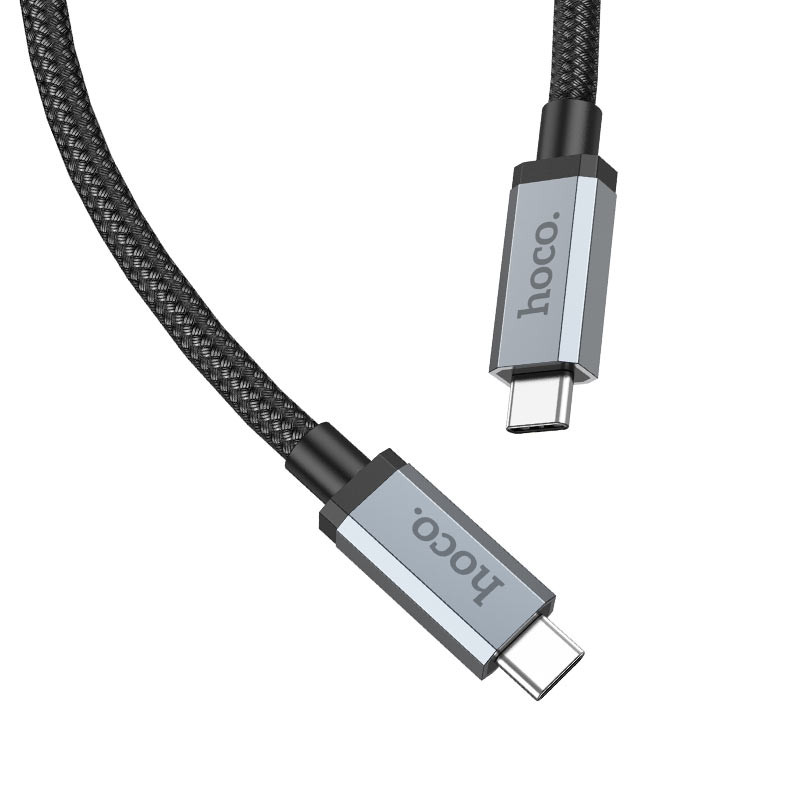 Купить Дата кабель Hoco US06 Type-C to Type-C 100W USB3.2 20Gbps (2m) (Black) на vchehle.ua