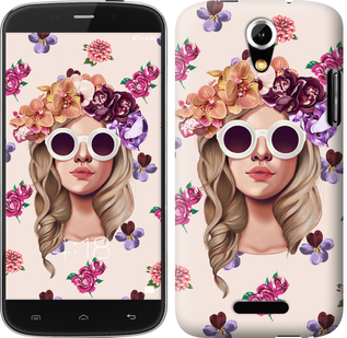 

Чехол Девушка с цветами v2 для Doogee Y100X 586808