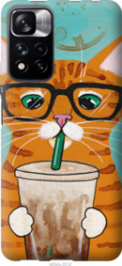 Чехол Зеленоглазый кот в очках для Xiaomi Redmi Note 11 Pro+