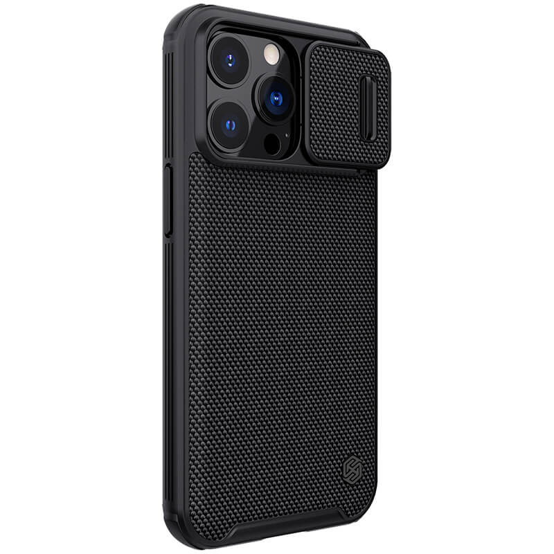 Фото TPU+PC чехол Nillkin Textured Pro Magnetic для Apple iPhone 13 Pro (6.1") (Черный) в магазине vchehle.ua