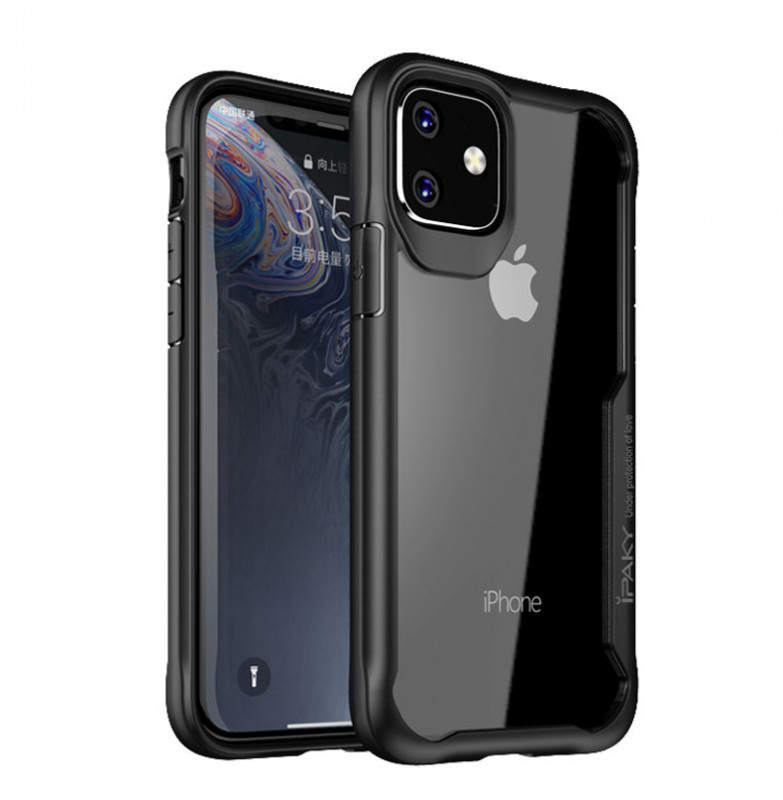 

TPU+PC чехол iPaky Luckcool Series для Apple iPhone 11 (6.1") (Черный) 761404