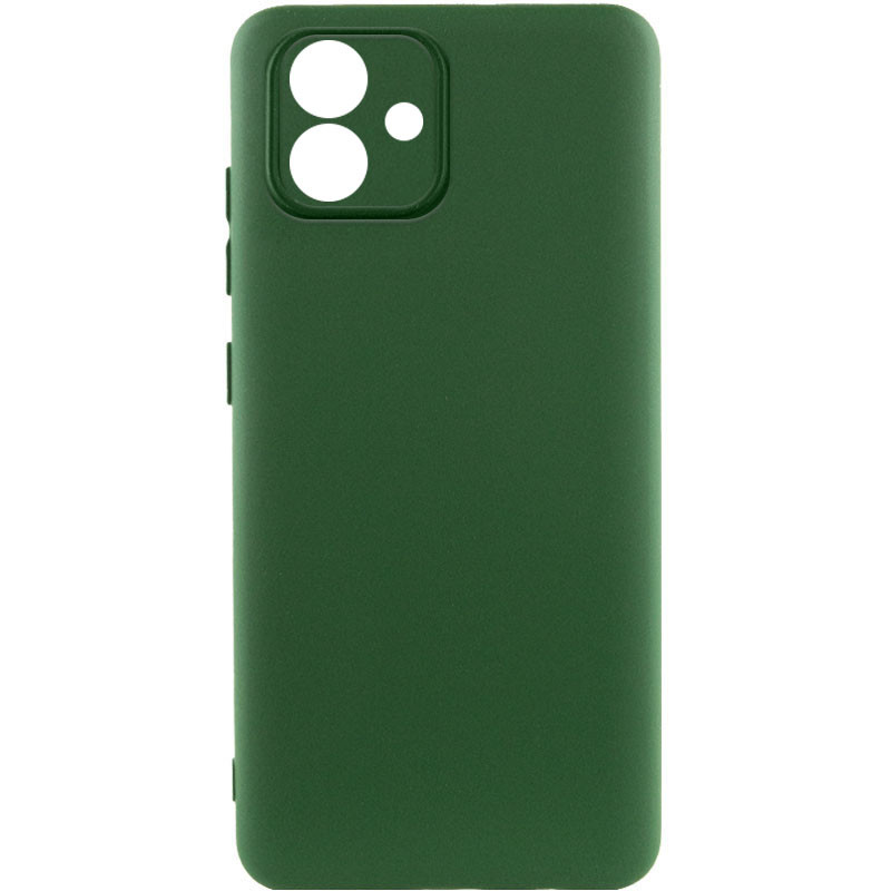 Чехол TPU GETMAN Liquid Silk Full Camera для Samsung Galaxy A07 (Зеленый / Dark green)
