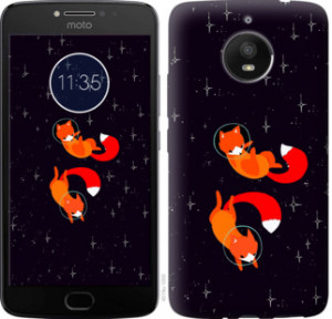Чехол Лисички в космосе для Motorola Moto E4 Plus