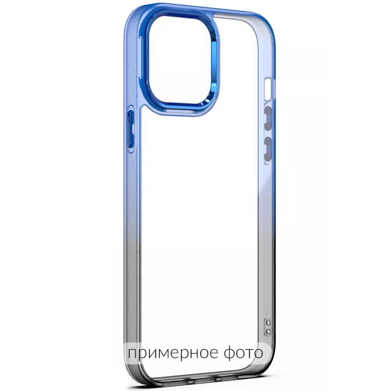 Чехол TPU+PC Fresh sip series для Xiaomi Redmi 9C (Черный / Синий)