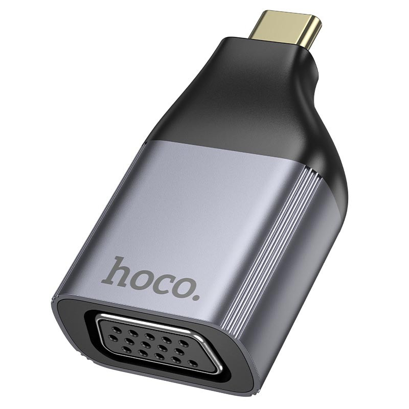 Переходник Hoco UA34 Type-C to VGA (Metal grey)